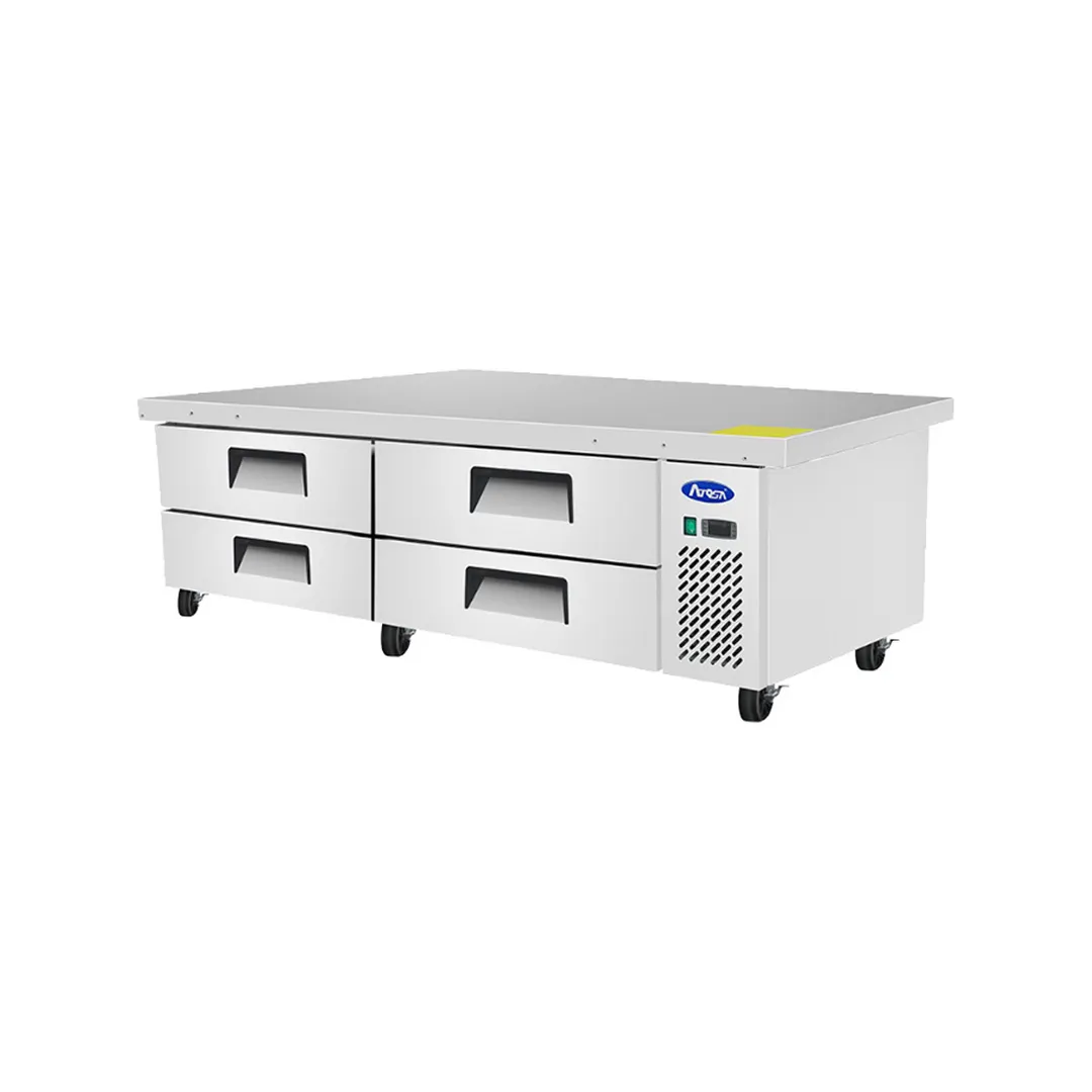 Atosa USA MGF8453GR 72" 4 Drawers Refrigerated Chef Base, Includes (8) 12 x 20 pans, 12 cu. ft.