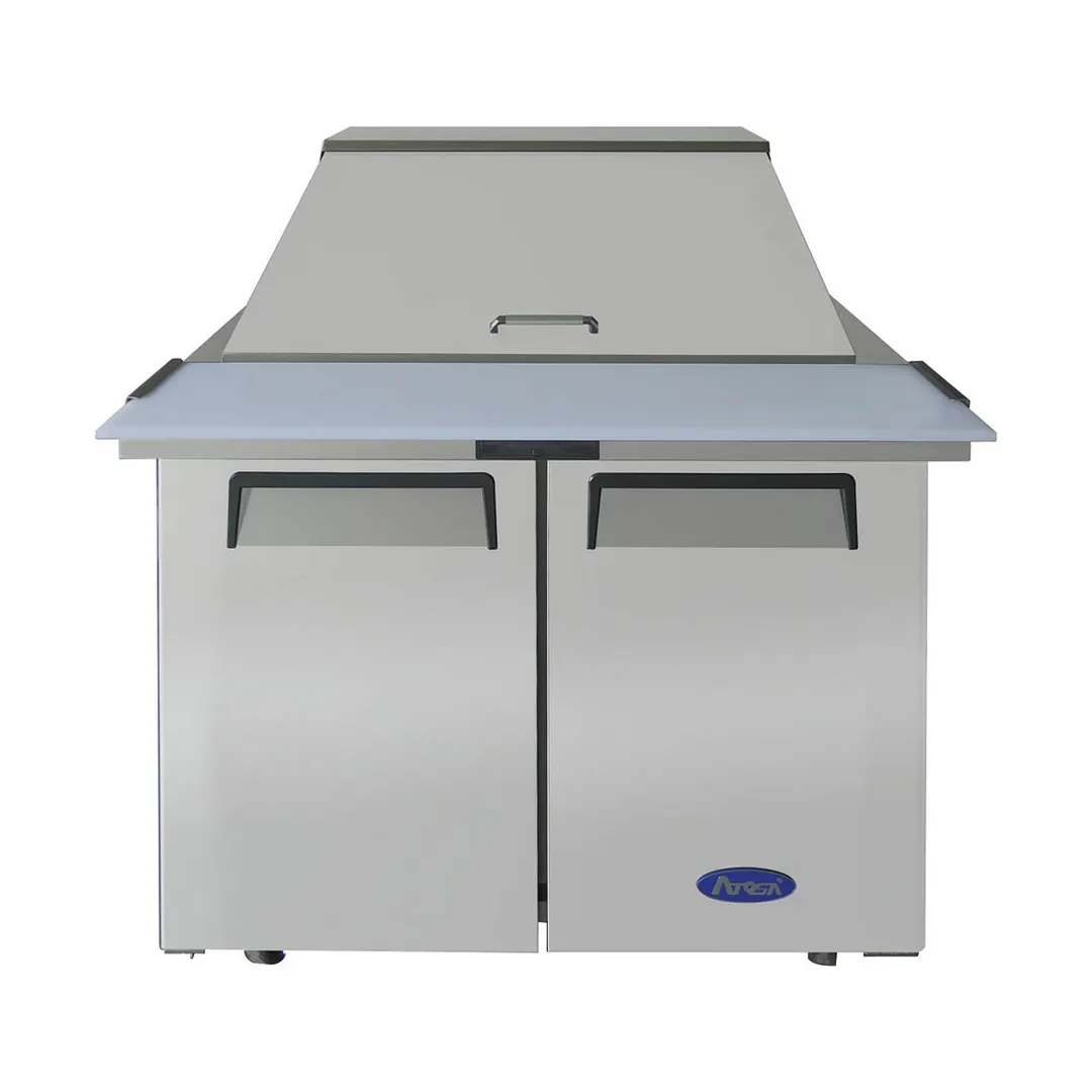 Atosa USA MSF3615GR 36" Two Section Mega Top Sandwich/Salad Prep Table w/ 2 Doors, 15 Pans