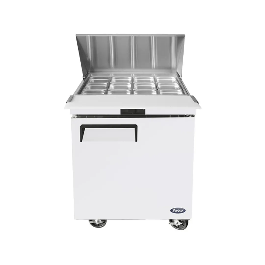 Atosa USA MSF8305GR 27" One Section Mega Top Sandwich/Salad Prep Table w/ 1 Door, 12 Pans