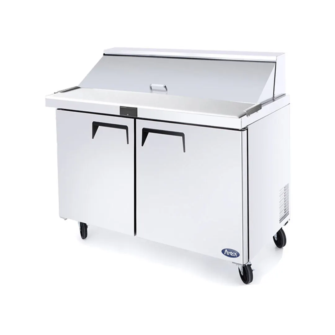 Atosa USA MSF8306GR 48" Two Section Mega Top Sandwich/Salad Prep Table w/ 2 Doors, 18 Pans