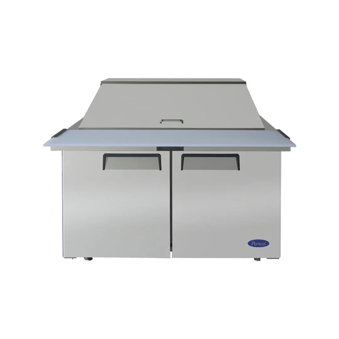 Atosa USA MSF8306GR 48" Two Section Mega Top Sandwich/Salad Prep Table w/ 2 Doors, 18 Pans