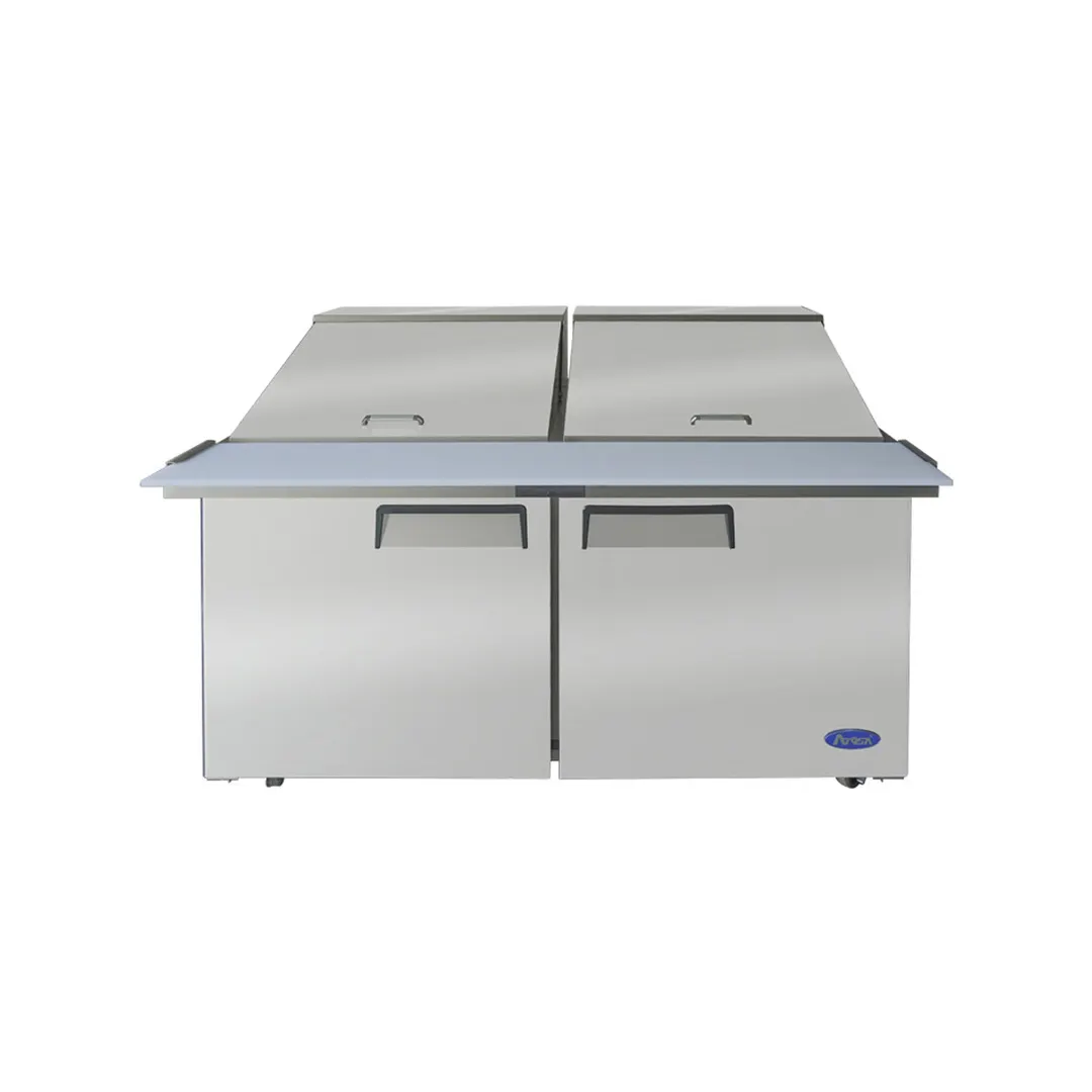Atosa USA MSF8307GR 60" Two Section Mega Top Sandwich/Salad Prep Table w/ 2 Doors, 24 Pans