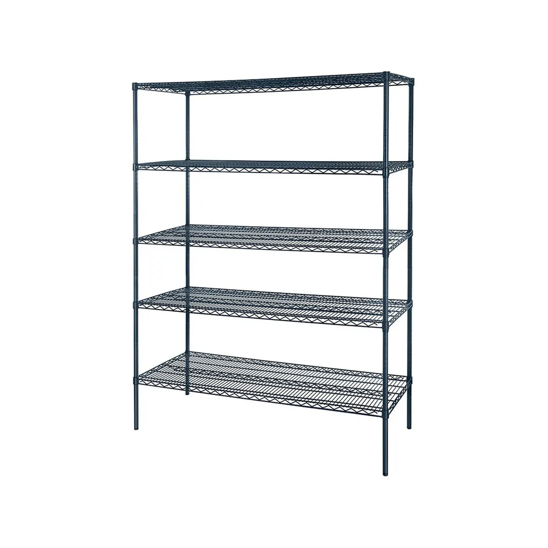 Atosa USA MWSSE186086 5-Shelf Slate Gray Epoxy Coated Shelving Kit w/ 86" Posts - 18" x 60"