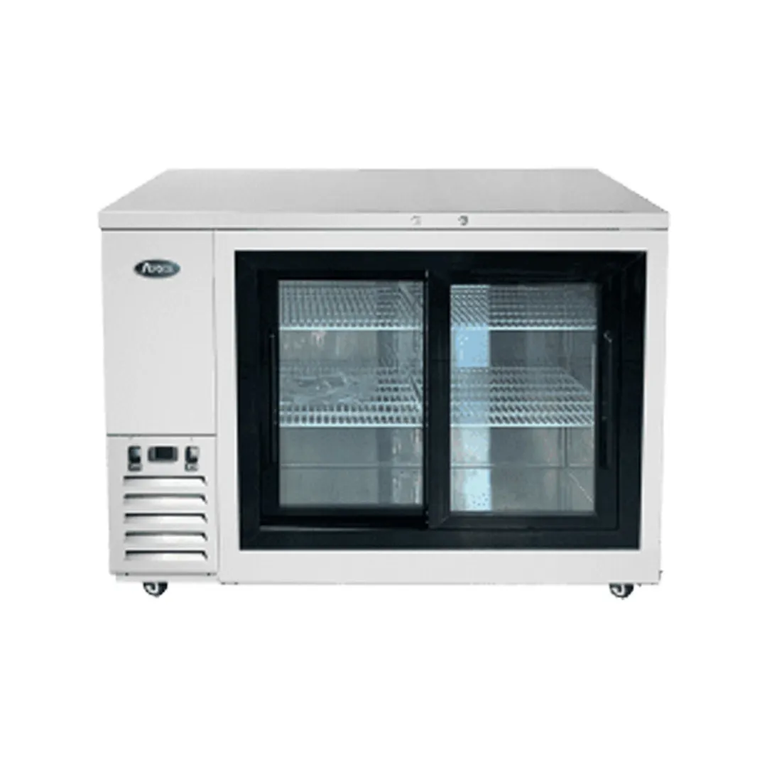 Atosa USA SBB48SGGRAUS1 48" Two Section Back Bar Cooler with Glass Door, 11.5 cu. ft.