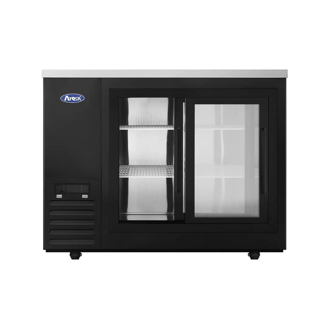 Atosa USA SBB48SGGRAUS2 48" Two Section Back Bar Cooler with Glass Door, 11.5 cu. ft.