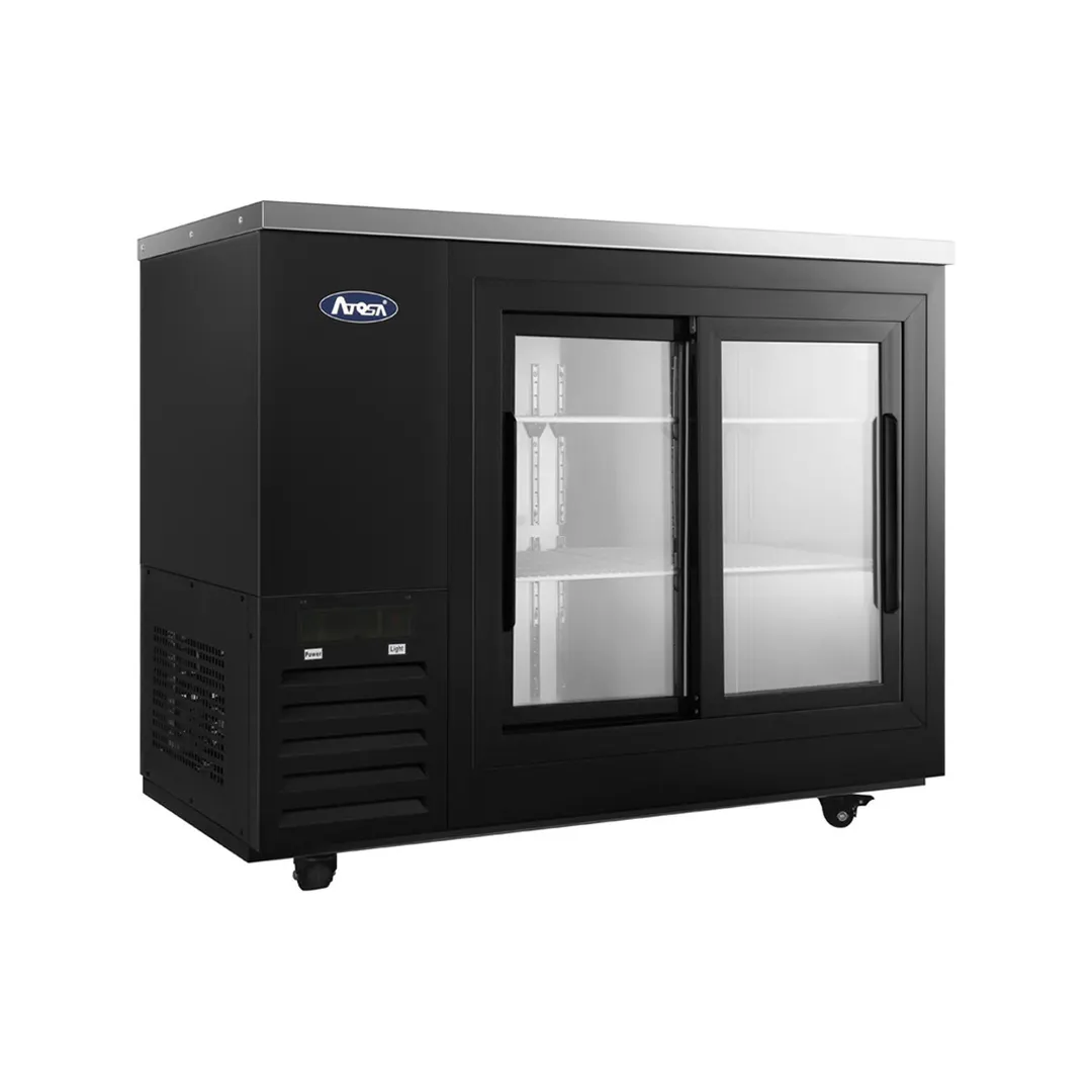 Atosa USA SBB48SGGRAUS2 48" Two Section Back Bar Cooler with Glass Door, 11.5 cu. ft.