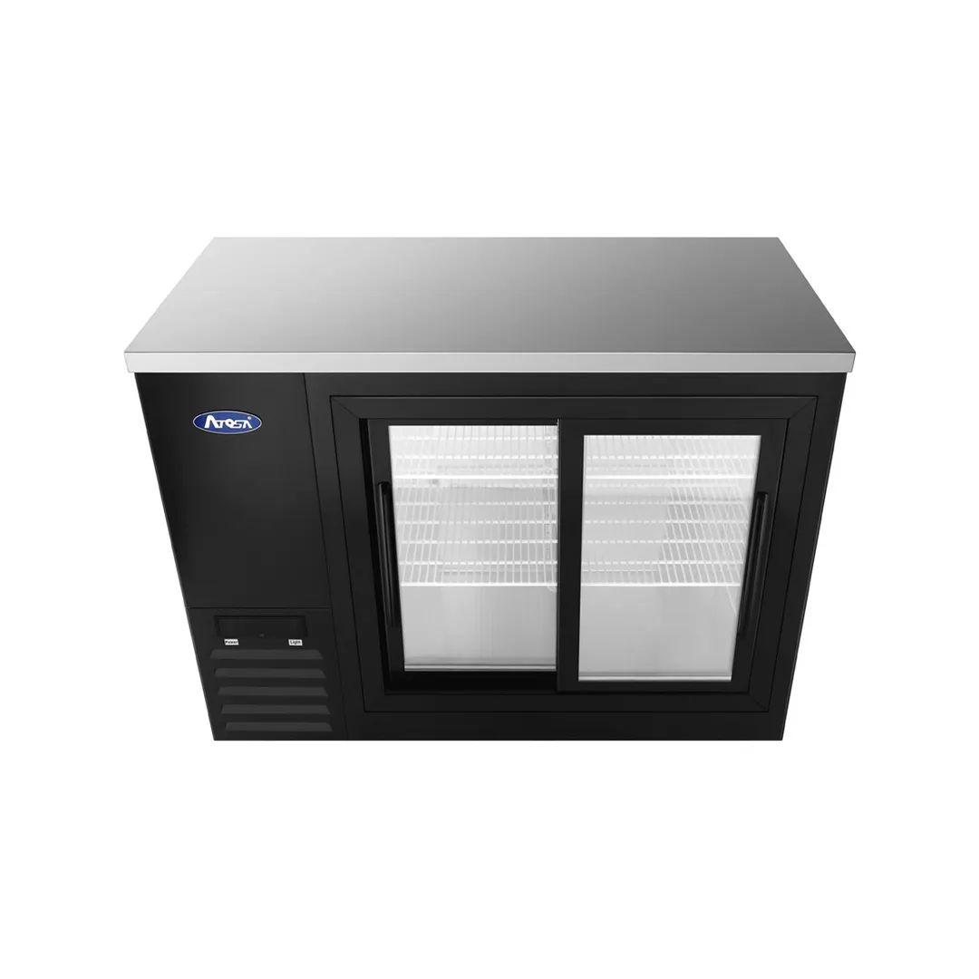 Atosa USA SBB48SGGRAUS2 48" Two Section Back Bar Cooler with Glass Door, 11.5 cu. ft.
