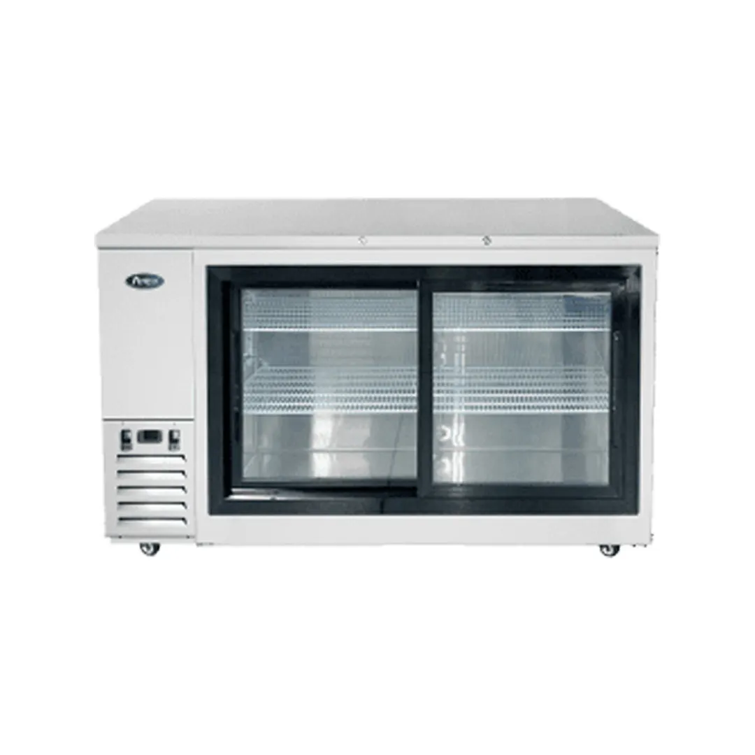Atosa USA SBB69SGGRAUS1 68" Two Section Back Bar Cooler with Glass Door, 18.6 cu. ft.