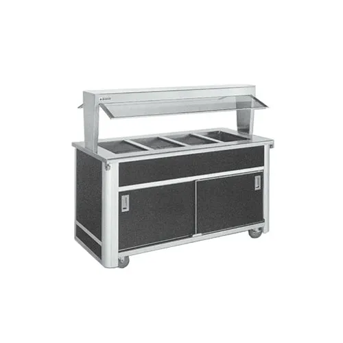 Atlas Metal BLC-6-BU 91" Buffet Style Cold Food Serving Counter, Ice-Cooled, (6) Pan