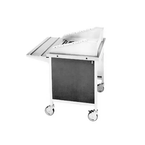 Atlas Metal CASB Tray & Silverware Dispenser Unit w/ (2) Silver Bins with 8 Cylinders