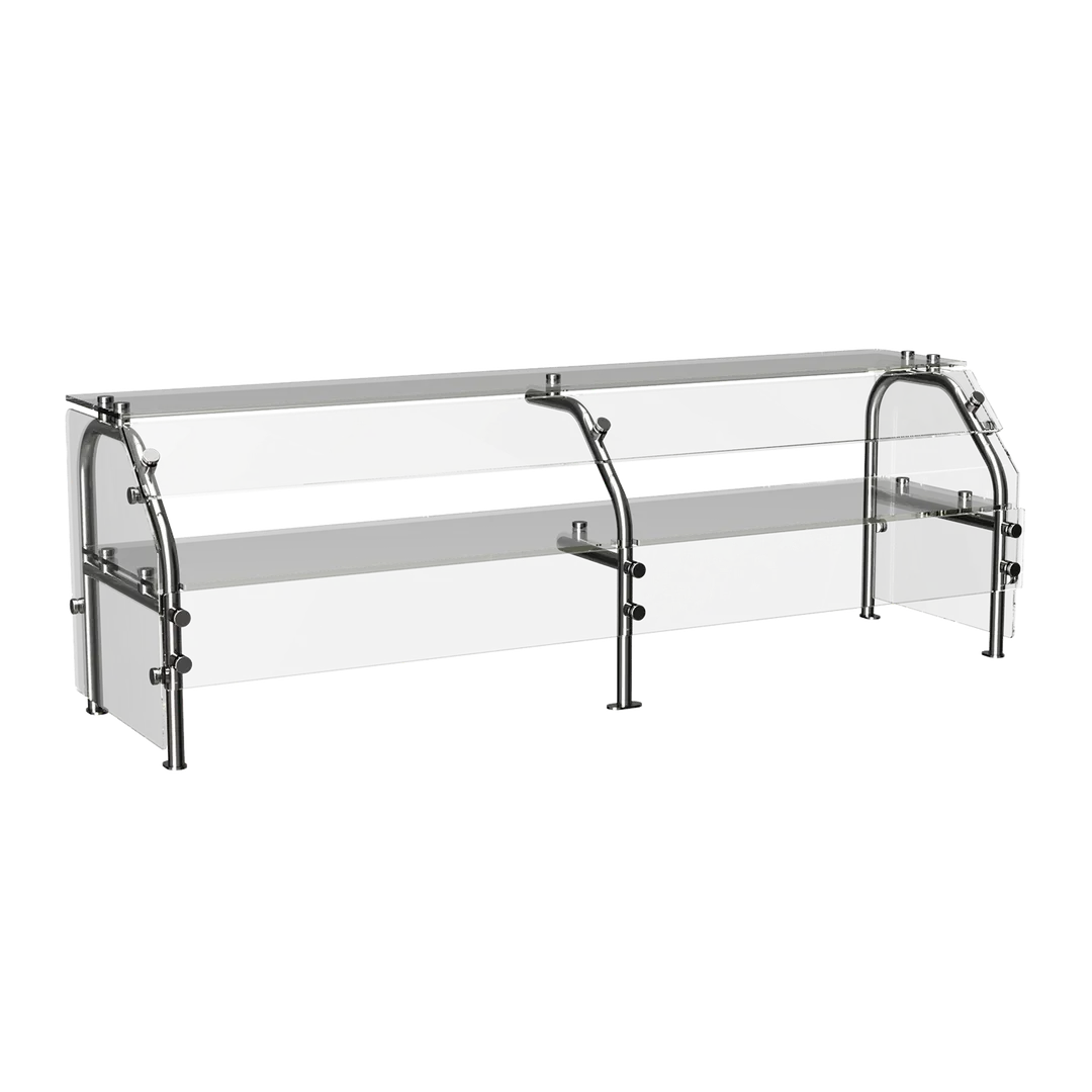 Atlas Metal CSG-2D Custom Sneeze Guard, 36-1/8"W, Single-Sided, Self-Service