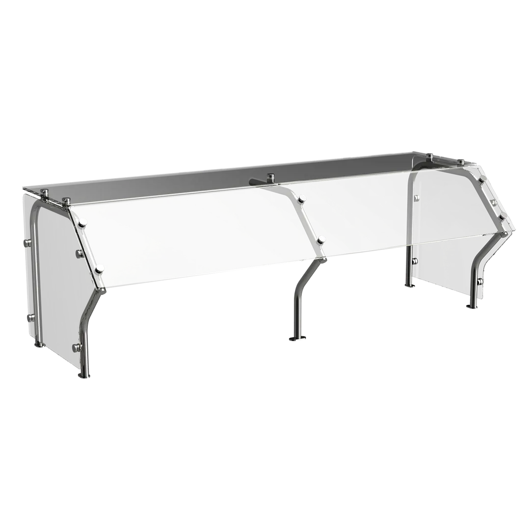 Atlas Metal CSG-5L Custom Sneeze Guard, 77-3/8"W, Deep Single-Sided