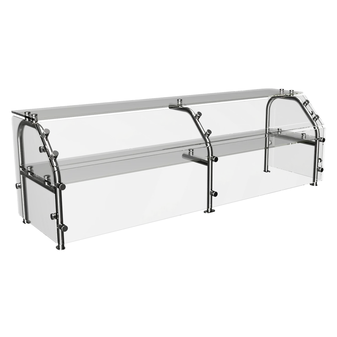 Atlas Metal CSG-6B Custom Sneeze Guard, 90-1/8"W, Single-Sided, Full-Service