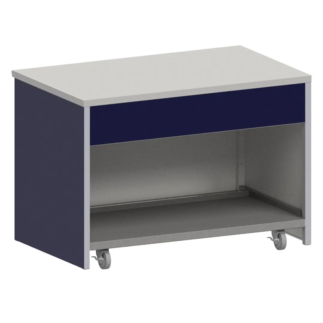 Atlas Metal INFFT-5 77" Utility Solid Top, Open Cabinet Base with Apron
