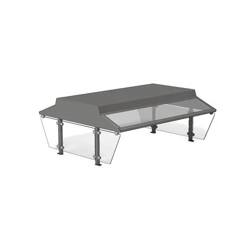 Atlas Metal OSHC-2 Buffet Style Overshelf, 35-3/4"W, Single-Sided, Self-Service
