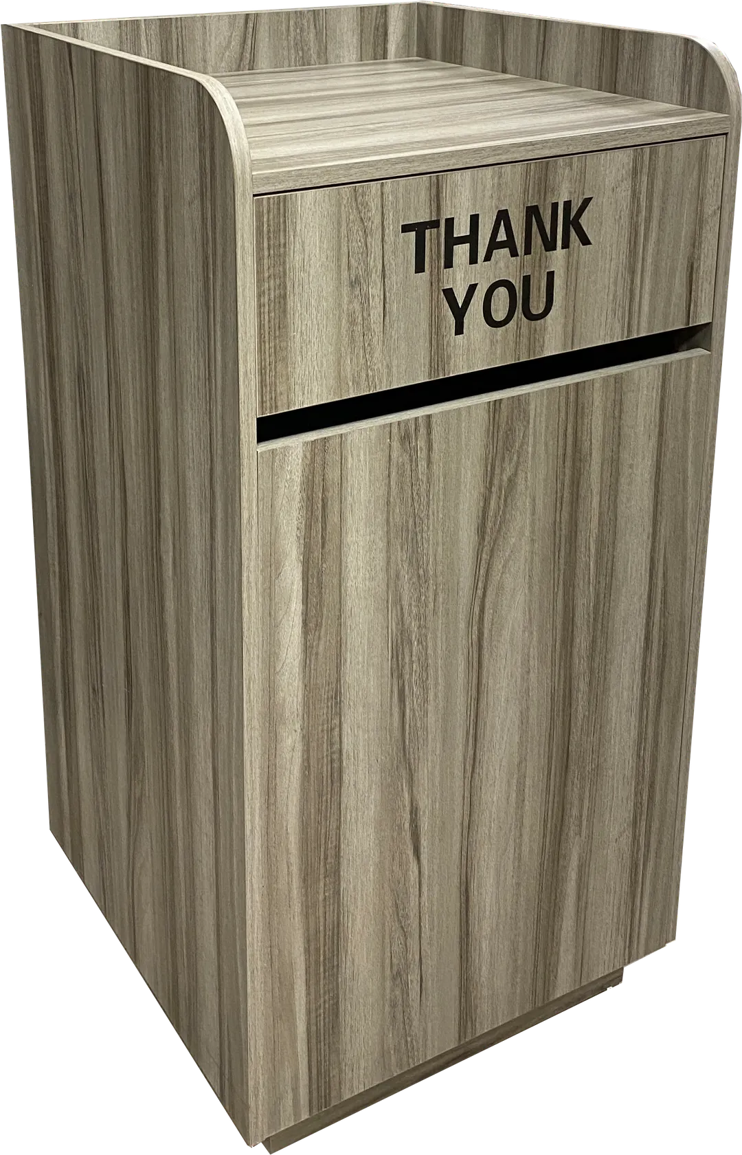 ATS TR1-GRY Trash Receptacle, C-Style, 23"W X 23"D X 45"H