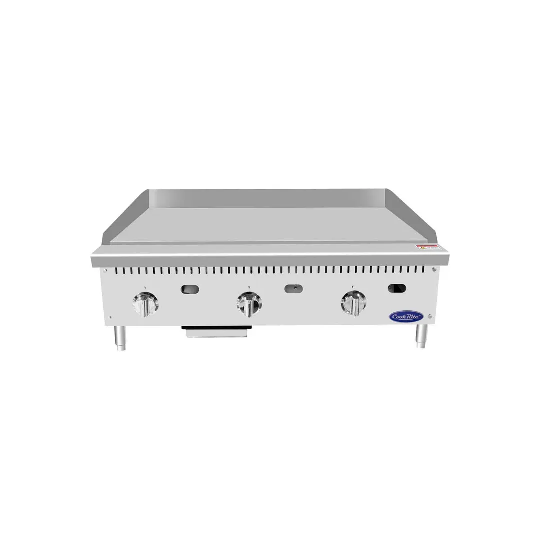 Atosa USA ATTG-36 36" CookRite Countertop Gas Griddle w/ Thermostatic Controls, 75.000 BTU