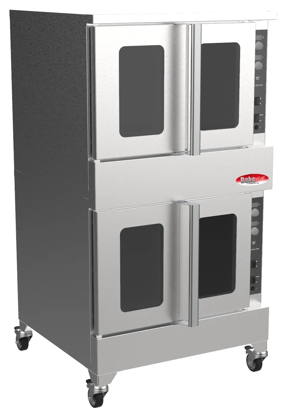 BakeMax BADCO5G Double Deck Full Size Gas Convection Oven w/ 18 Trays, 360.000 BTU