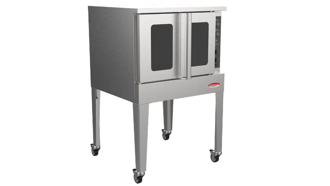 BakeMax BASCO5G 38" Single Floor Model Gas Convection Oven, Full Size, 9 Trays, 180.000 BTU