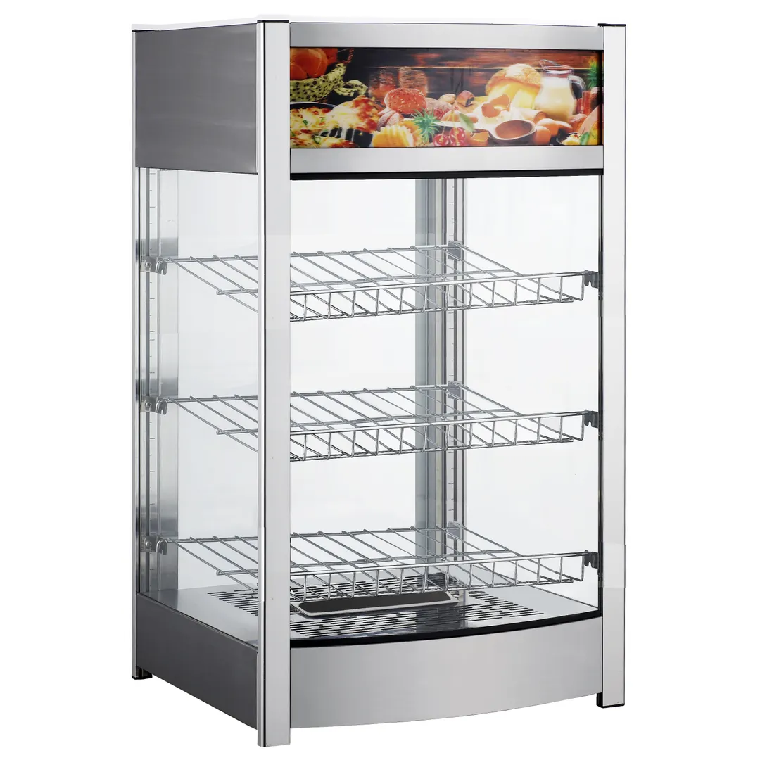 BakeMax BMCBF18 18" Full Service Countertop Titan Series Heated Display Case, 3 Shelves