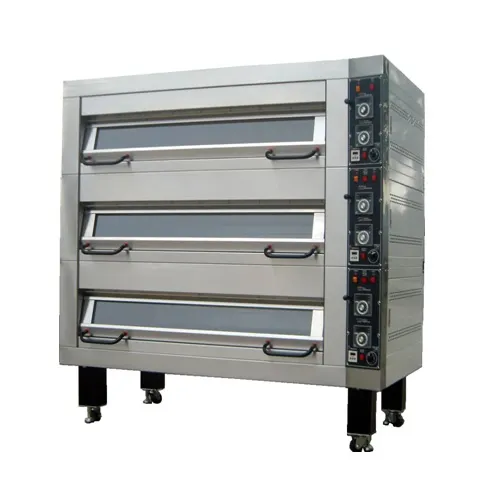 BakeMax BMSD002 92" Electric Double-Deck Oven w/ Digital Display, Stone Deck, Glass Window