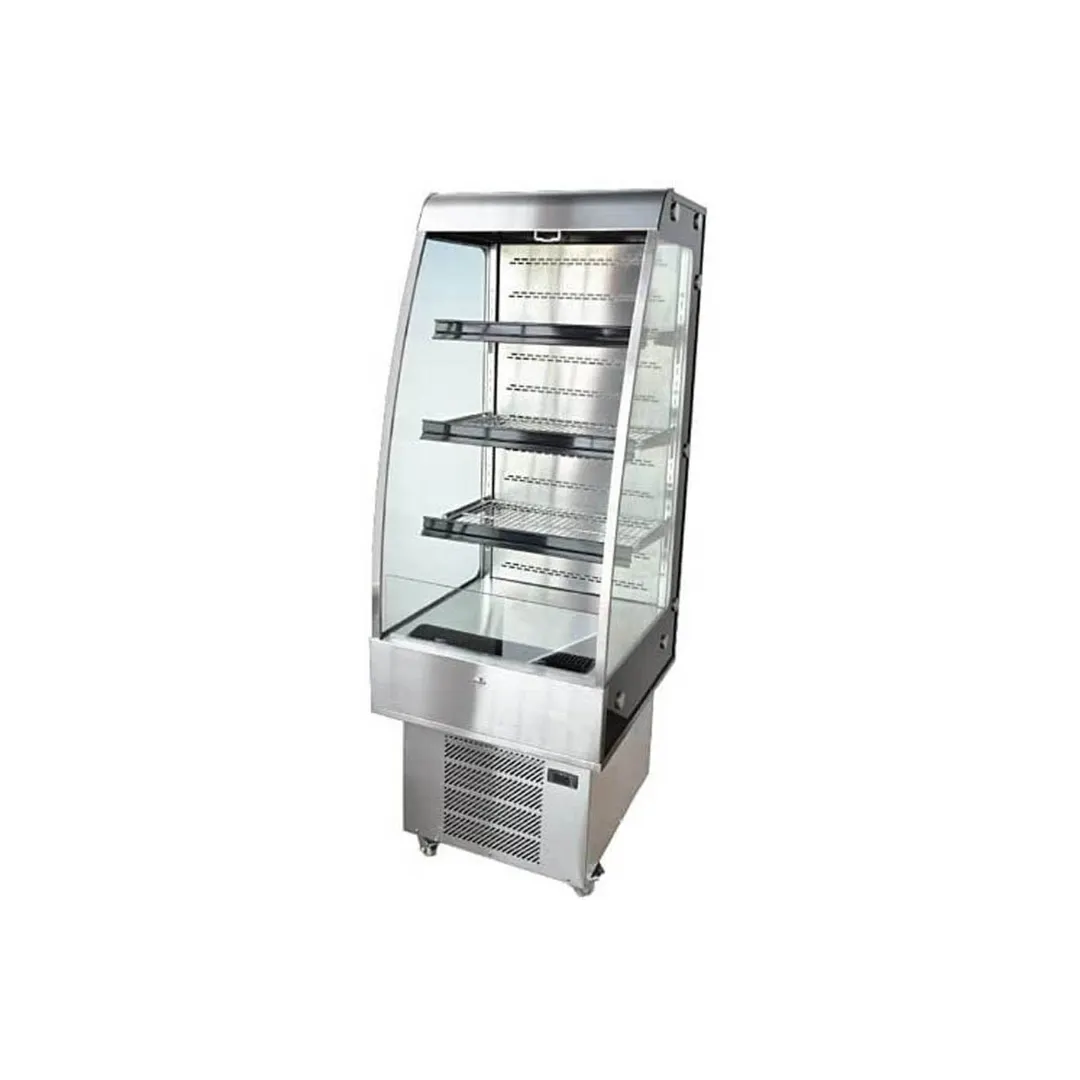 BakeMax BMGG024 24" Vertical Refrigerated Display Case, Stainless Steel, 3 Shelves, 8.8 cu. ft.