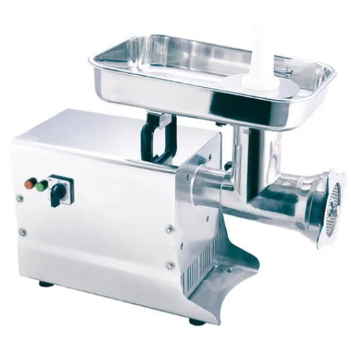 BakeMax BMMG005 Electric Meat Grinder, 2 HP, 660 lbs/hr, #32 Hub, 5mm/8mm/10mm Plates, Stainless Steel & Aluminum