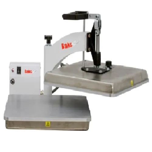 BakeMax BMTXM15 16" Manual Dual Heat Tortilla Dough Press, 15"x15" Platens, 3100W, 220V
