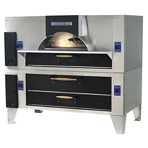 Bakers Pride FC-616/Y-600BL 78" Double Deck Gas Pizza Oven