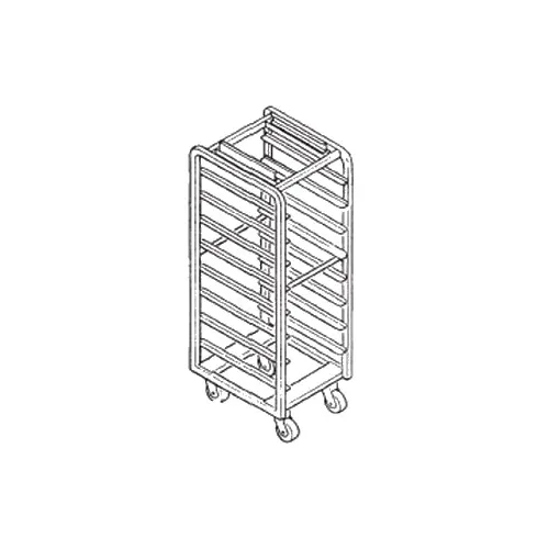 Baxter BSRSB-15 Roll-In Oven Rack for Single Rack Oven with (15) Slides, 4" Spacing, Single End Load