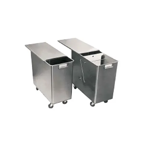 Baxter INGBIN-1CMPT3 Mobile Stainless Steel Bin, 120‑lb (10‑19 gal) Sliding Cover, 3" Casters