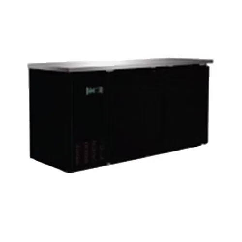Serv-Ware BB3-24-HC 61" 2 Section Back Bar Cooler with Solid Door