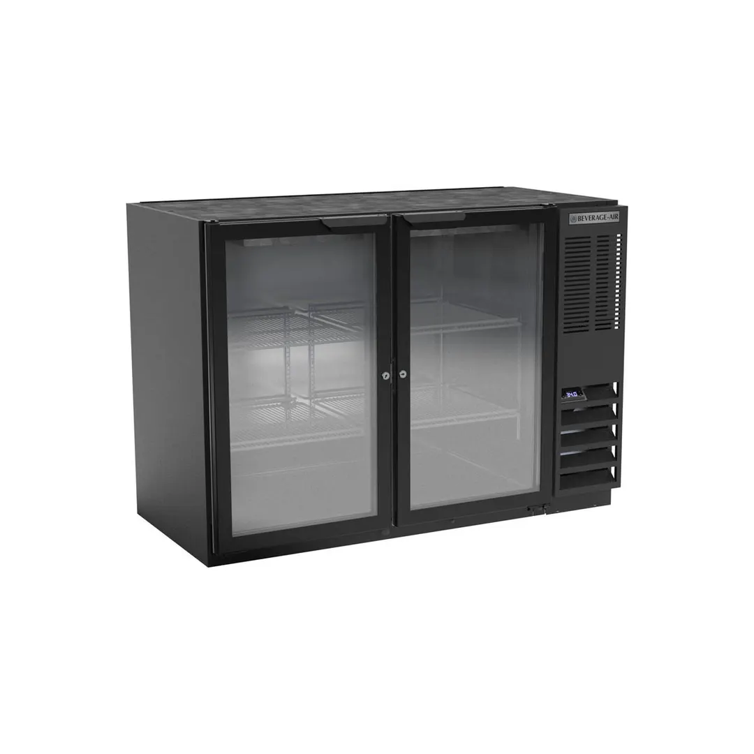 Beverage Air BB48HC-1-G-B 48" Two Section Back Bar Cooler with Glass Door, 12.4 cu. ft.