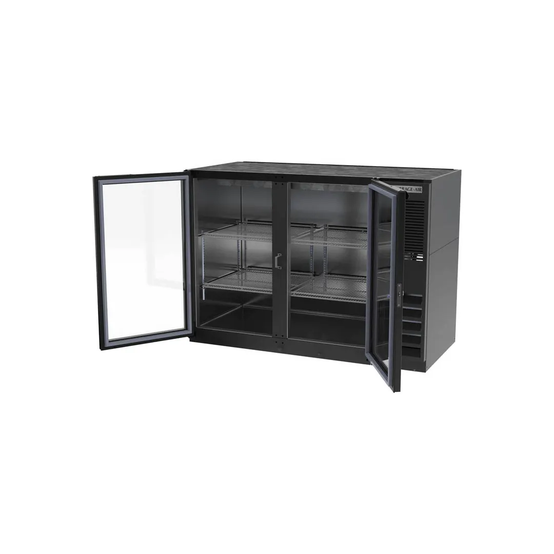 Beverage Air BB48HC-1-G-B 48" Two Section Back Bar Cooler with Glass Door, 12.4 cu. ft.