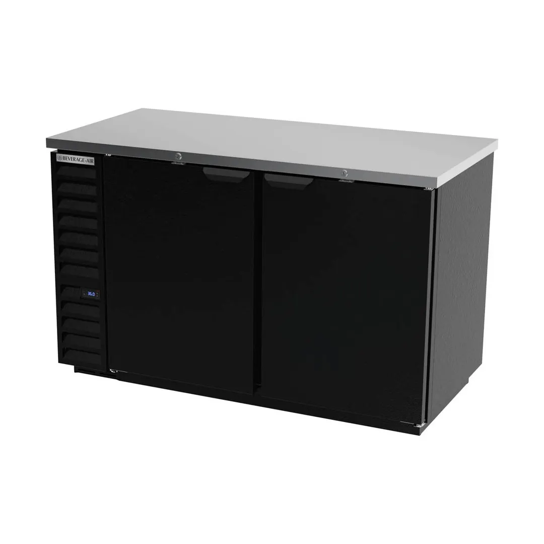 Beverage Air BB58HC-1-B 59" Two Section Back Bar Cooler with Solid Door, 21.86 cu. ft.