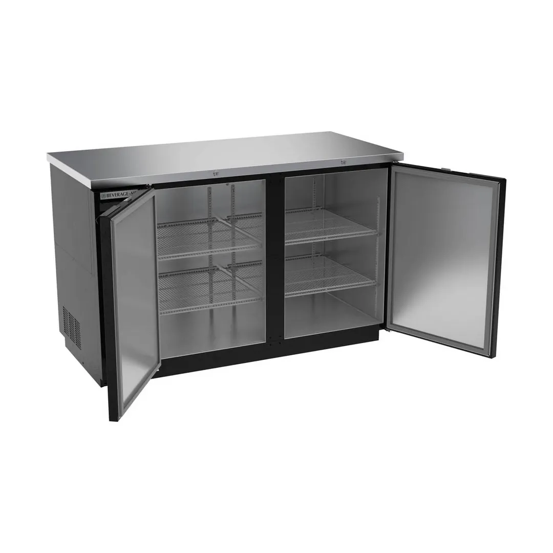 Beverage Air BB58HC-1-B 59" Two Section Back Bar Cooler with Solid Door, 21.86 cu. ft.