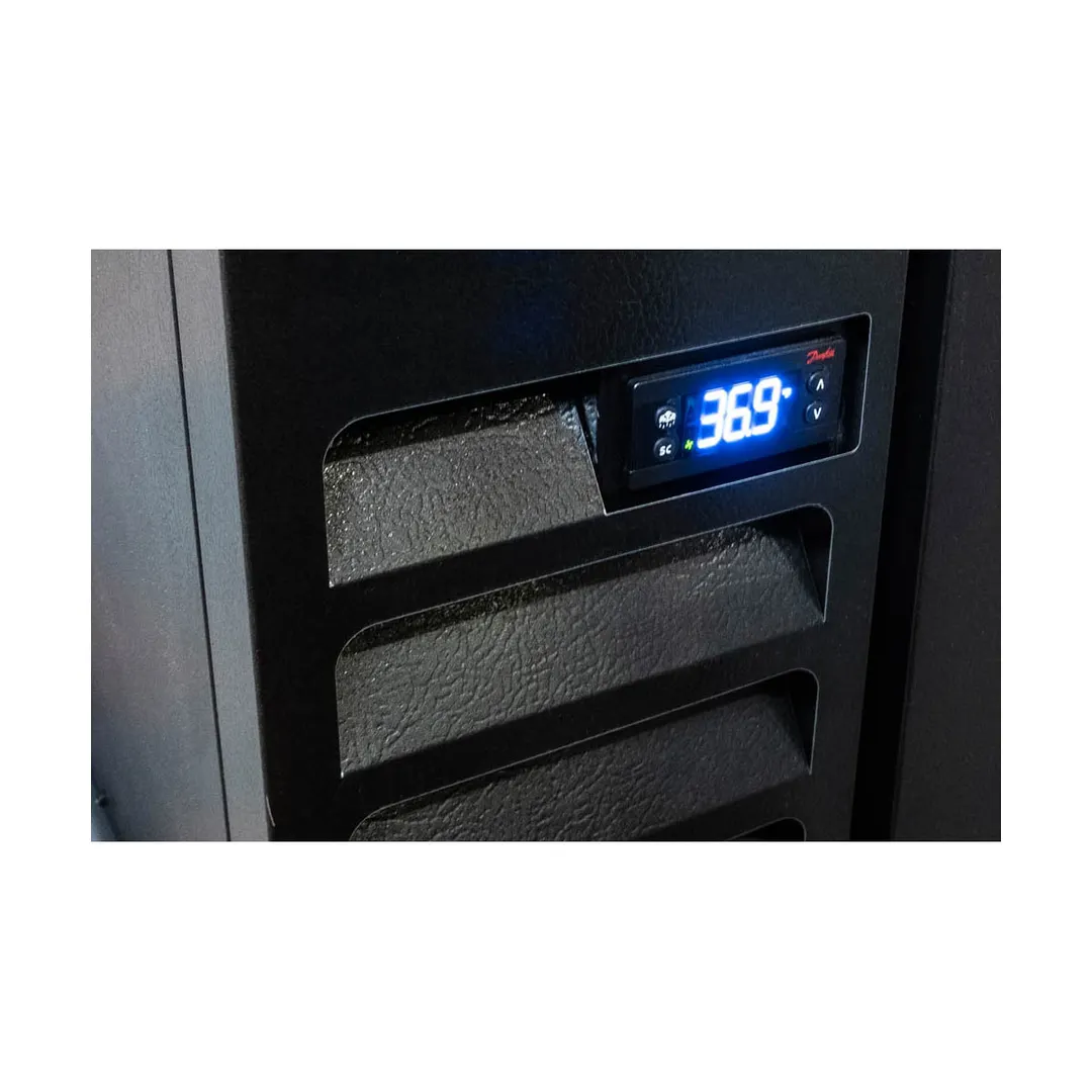 Beverage Air BB58HC-1-G-B 59" 2 Section Stainless Steel Back Bar Cooler with Glass Door