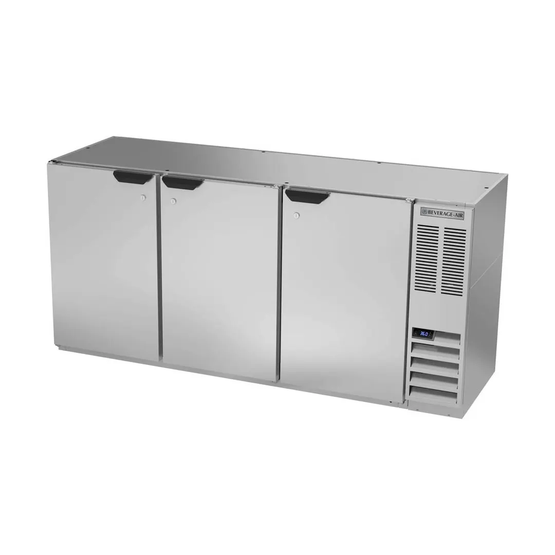 Beverage Air BB72HC-1-S 72" 3 Section Back Bar Cooler with Solid Door