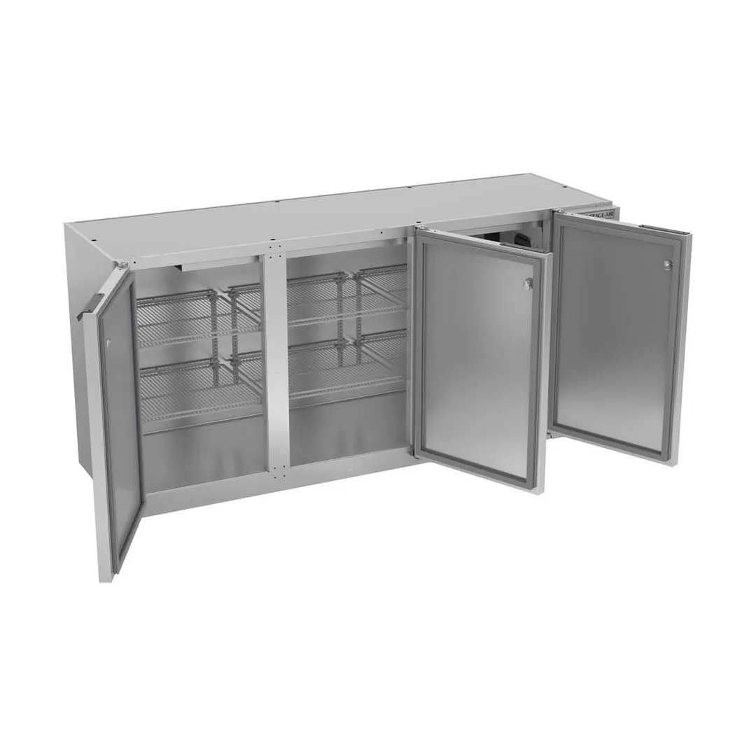 Beverage Air BB72HC-1-S 72" 3 Section Back Bar Cooler with Solid Door