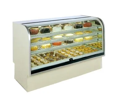MarcRefrig BCD-77 77" Non-Refrigerated Bakery Display Case w/ Curved Front Glass, Full Service