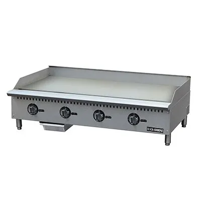 Black Diamond BDCTG-48T 48" Countertop Gas Griddle with Thermostatic Controls, 1" Steel Plate, 120.000 BTU