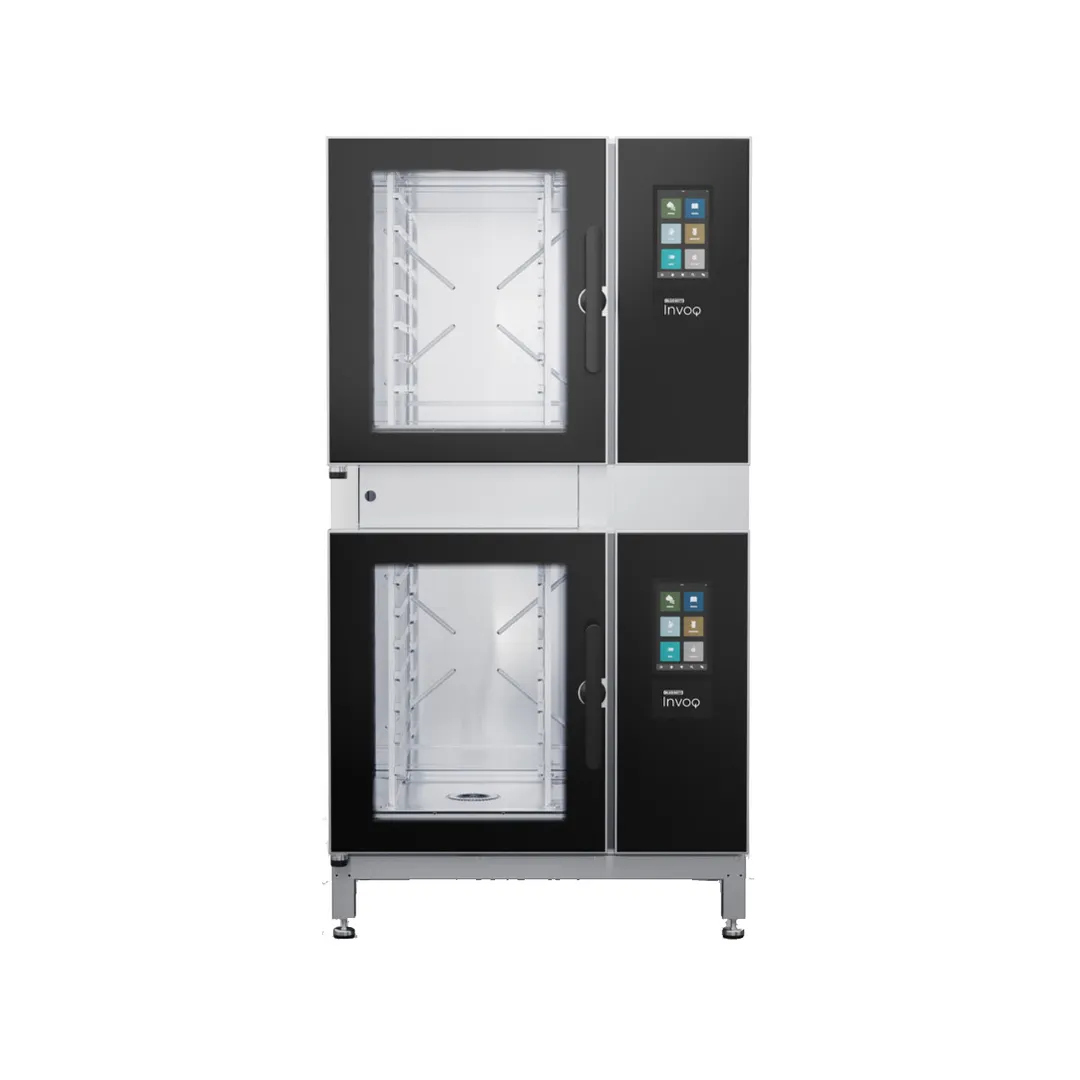 Blodgett INVOQ 61BE/61BE Double Full Size Electric Combi Oven Steamer w/ 10 Pan, Boiler, Touchscreen,