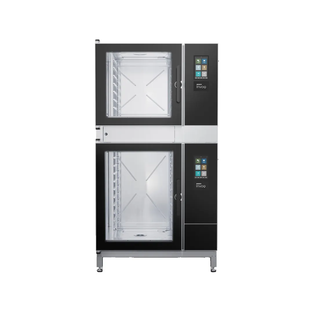 Blodgett INVOQ 62BE/102BE Double Full Size 17 Sheet Pan Electric Combi Oven Steamer w/ Boiler, Touchscreen
