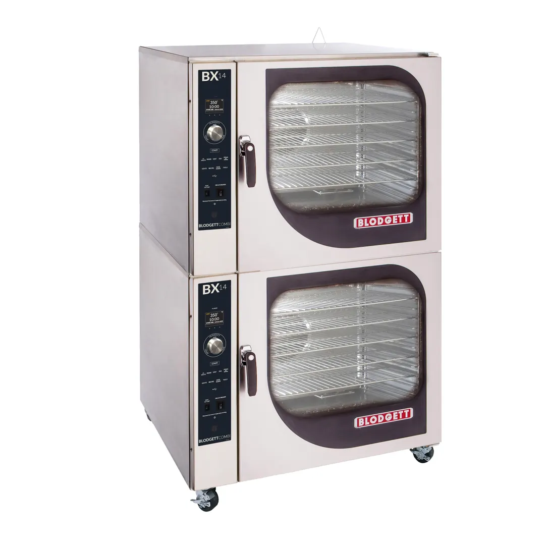 Blodgett BX-14E DBL Full Size Double Stacked 14 Pan Electric Combi Oven w/ Manual Controls, Boilerless, 38.0 kW