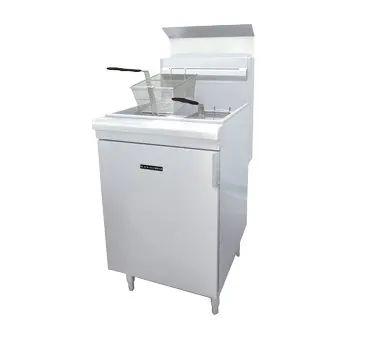 Black Diamond BDGF-150/LPG Floor Model Gas Fryer w/ 2 Fryer Baskets, 70 lbs. Fat Capacity