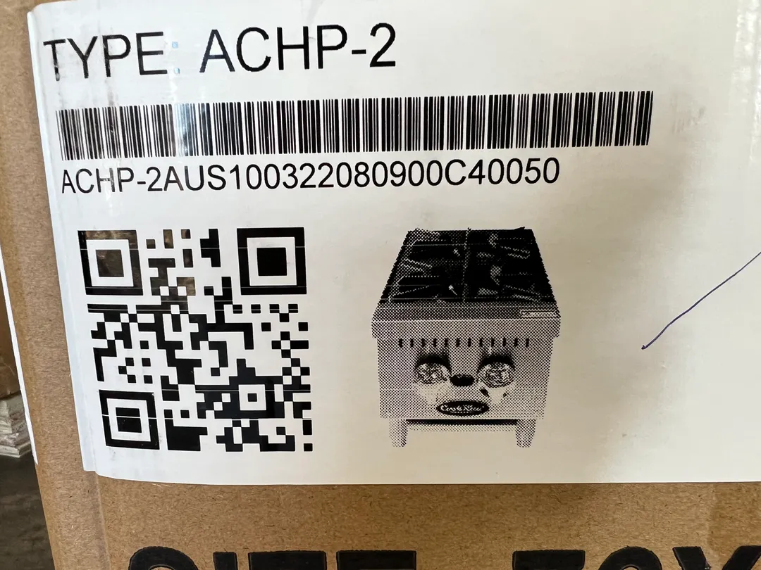Atosa USA ACHP-2 12" Countertop Gas Hotplate with Manual Controls, 2 Burners - Open box