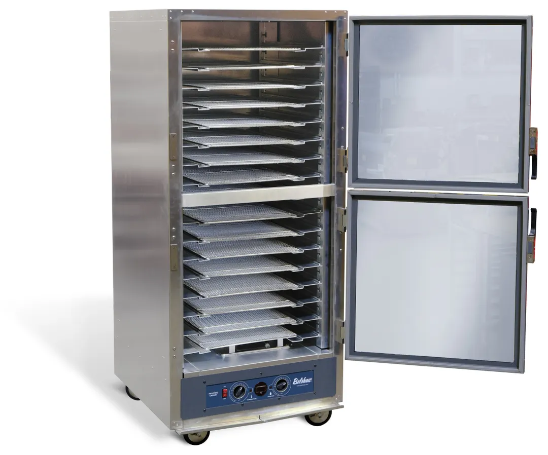 Belshaw CP-1 Mobile Full Height Non-Insulated Proofing Holding Cabinet (2) Glass Dutch Doors, 120V/1Ph