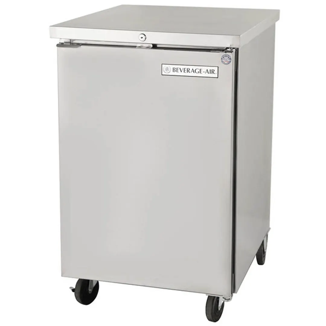 Beverage Air BB24HC-1-S 24" 1 Section Black Back Bar Cooler with Solid Door