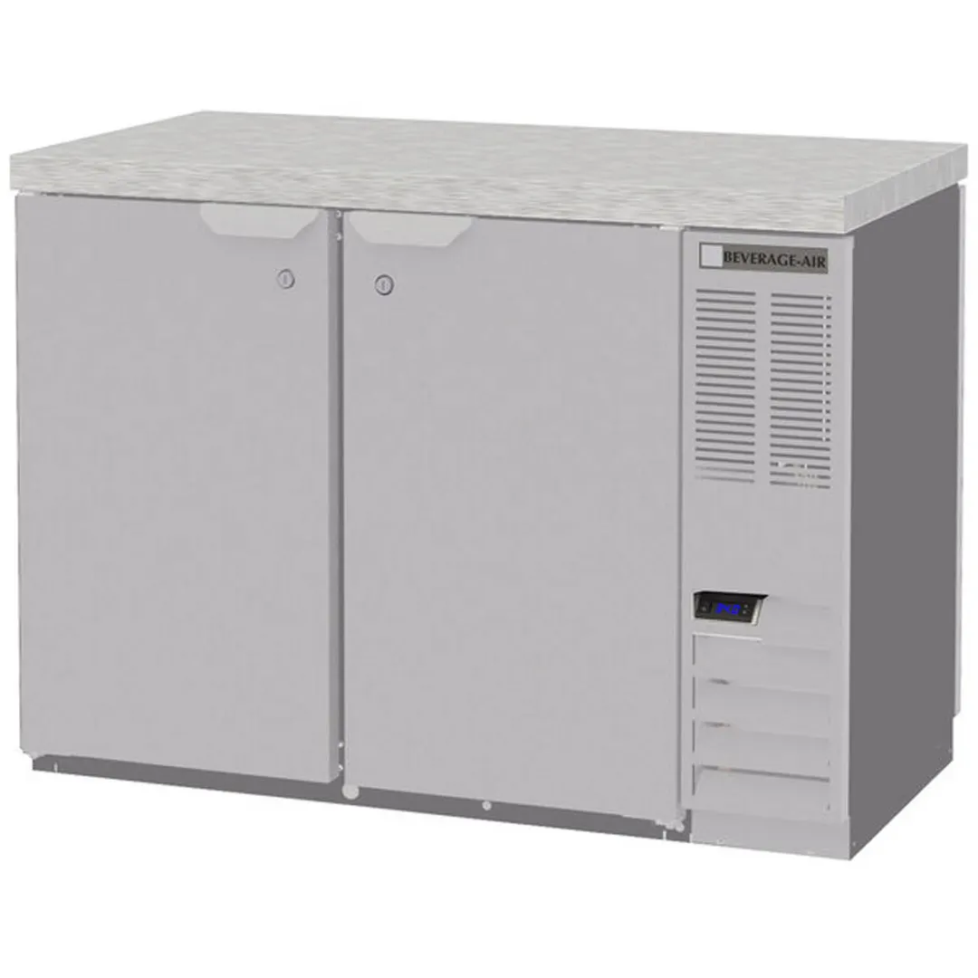 Beverage Air BB48HC-1-F-PT-S-27 48" Two Section Pass-Thru Back Bar Cooler