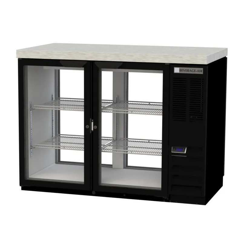 Beverage Air BB48HC-1-FG-PT-B-27 48" Two Section Pass-Thru Back Bar Cooler